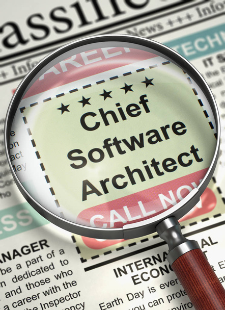 Ora Assumere Chief Software Architect. 3D
. - Foto, immagini