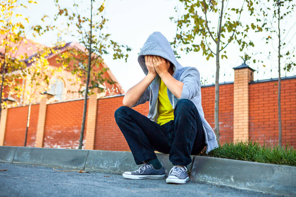 Sad Teenager outdoor - Photo, image