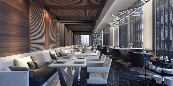 Diseño de concepto moderno del salón del restaurante
  - Foto, imagen