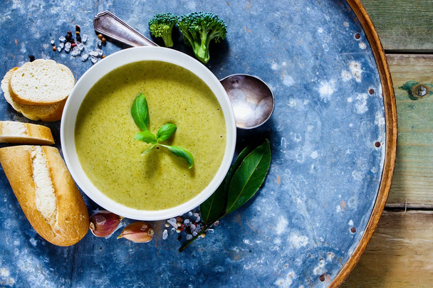 Homemade green soup - Foto, Imagen
