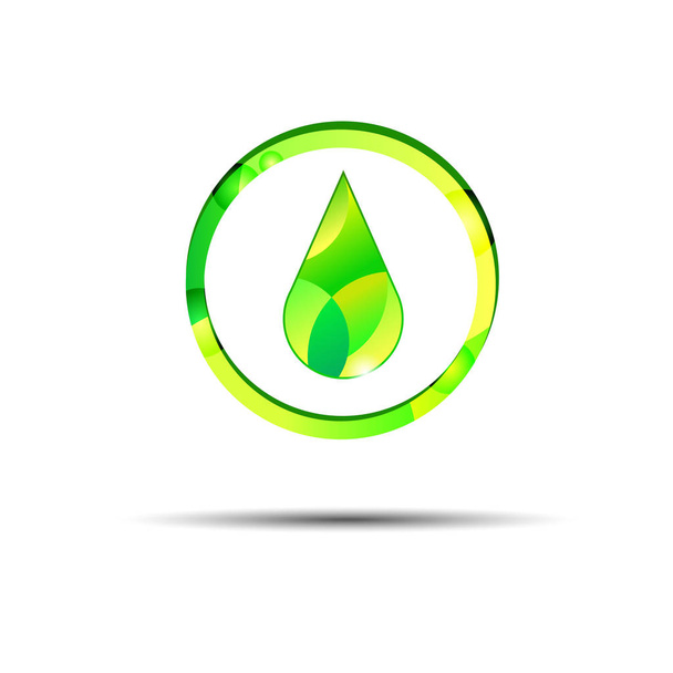 oil drop liquid vector yellow symbol illustration - Vector, Image