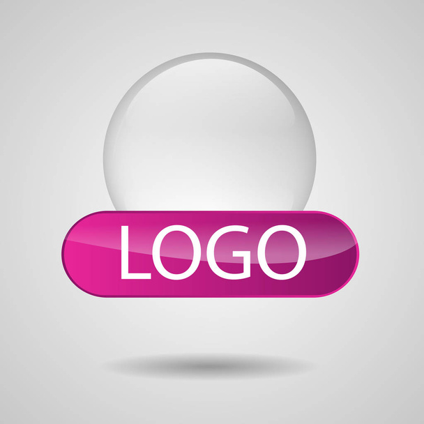 Cam, işaret ve metin için yer ile şeffaf halka şeklinde logo vektör Illustration. Tasarımında kullanın - Vektör, Görsel