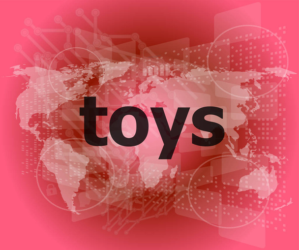 Marketing concept: words toys marketing on digital screen - Foto, Bild