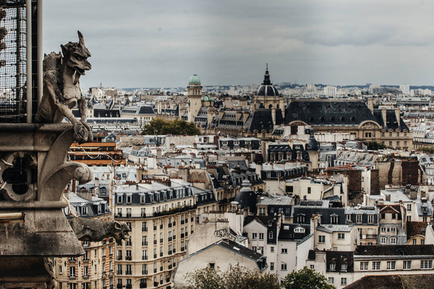 Вид на Эйфелеву башню, Париж, Франция - Фото, изображение