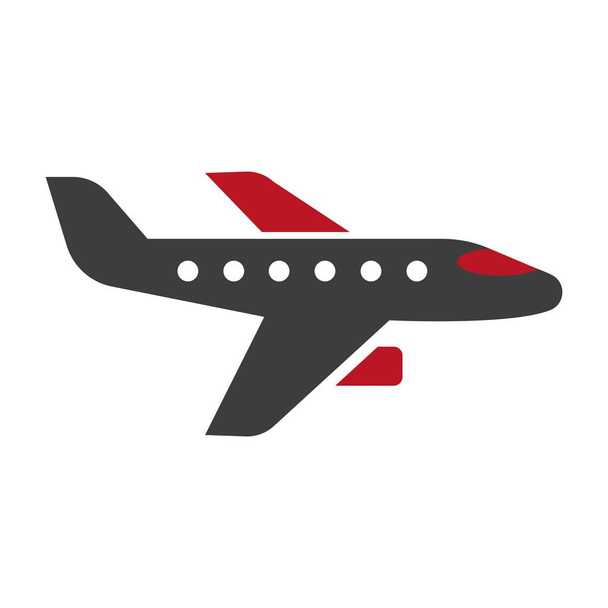 Musta ja punainen lentokone
 - Vektori, kuva