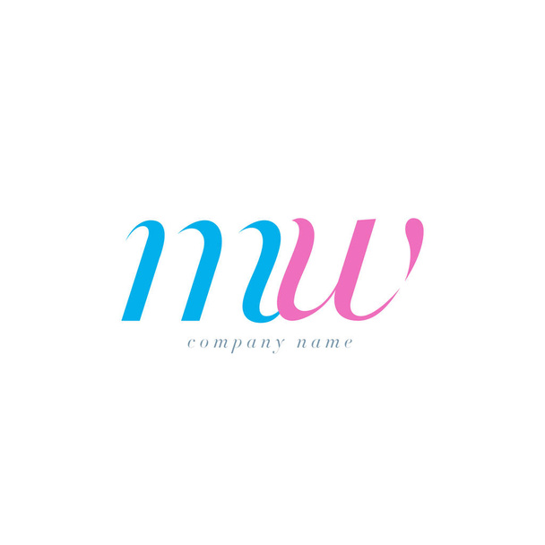 MW harf Logo şablonu - Vektör, Görsel