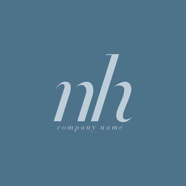 NH Letras Logo plantilla
 - Vector, Imagen