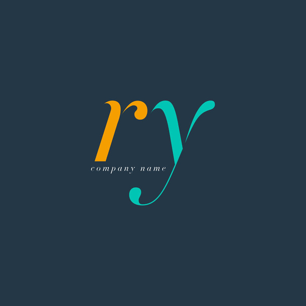 Plantilla de logotipo RY Letters
 - Vector, Imagen