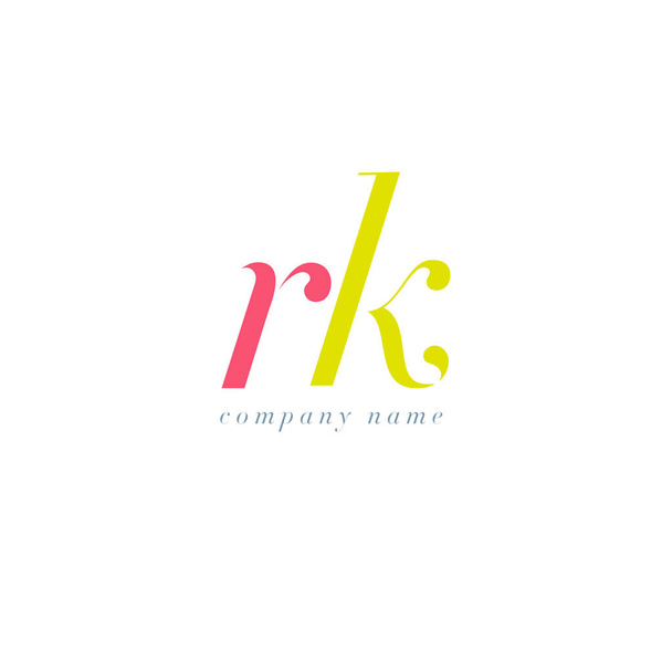 Plantilla de logotipo RK Letters
 - Vector, Imagen
