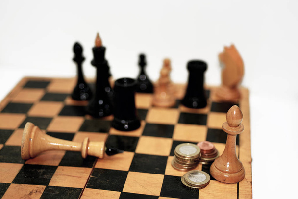 Abstract composition of chess figures. - Photo, Image