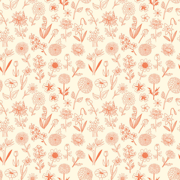 card with flowers pattern - Wektor, obraz