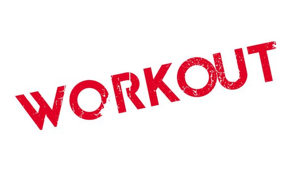 Workout rubber stamp - Vector, Image