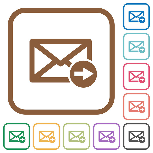E-Mail-Weiterleitung einfacher Symbole - Vektor, Bild
