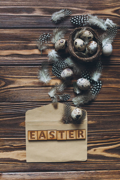 Decoration with quail eggs - Φωτογραφία, εικόνα
