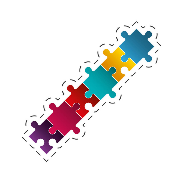 puzzle jigsaw solution image - Vector, Image