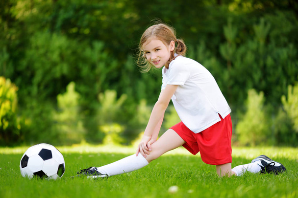 Cute little soccer player  - Fotoğraf, Görsel