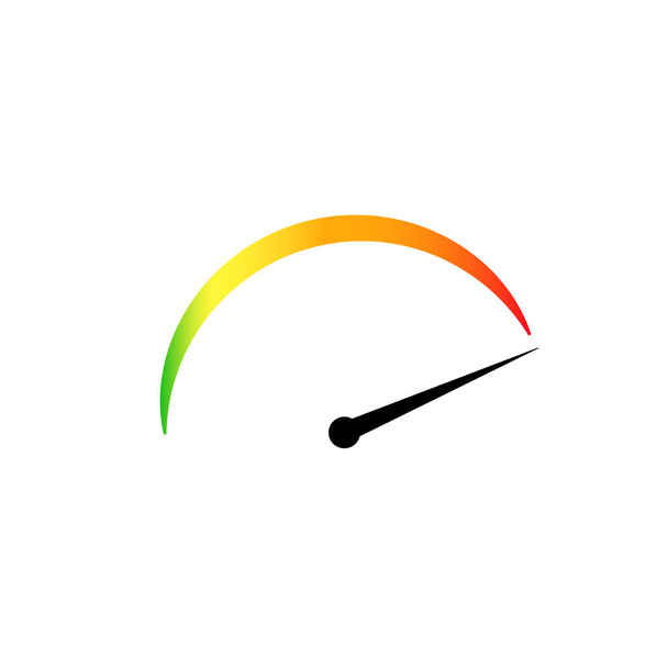 fordulatszámmérő színes ikon. Modern speedometr vektoros illusztráció - Vektor, kép