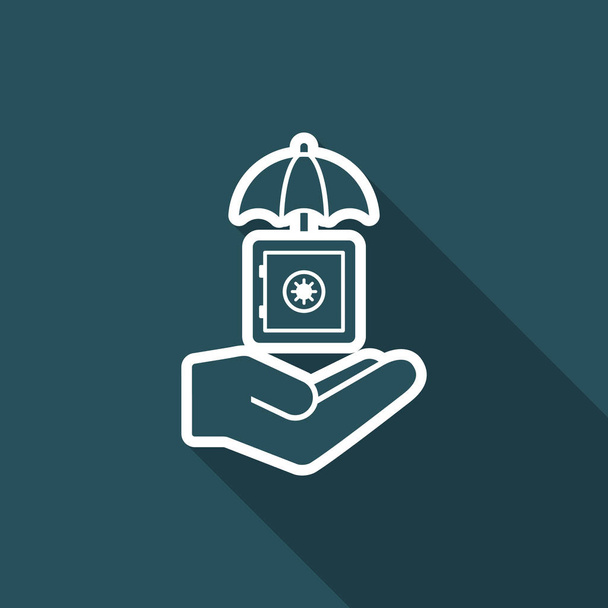Secure strongbox - Minimal vector icon - Vector, Image