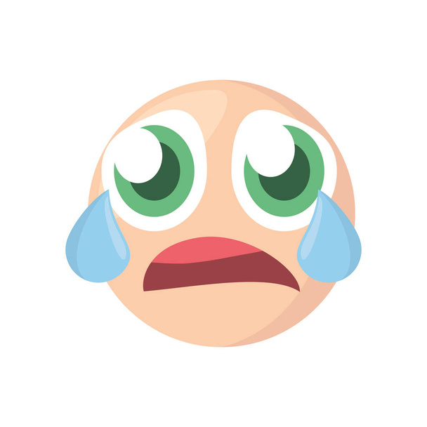 emoji llorando expresión imagen
 - Vector, Imagen