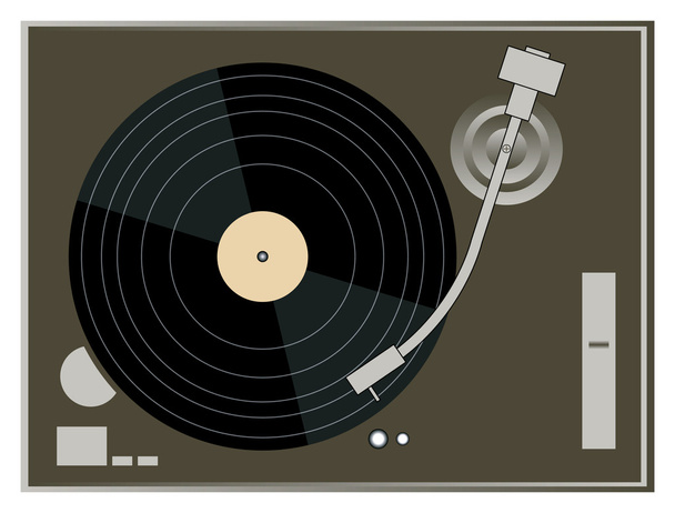 DJ gramofon grafika - Vektor, obrázek