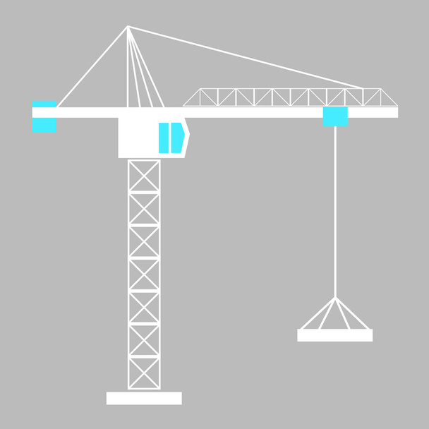 vector construction crane silhouette industry illustration architecture - Vector, Image