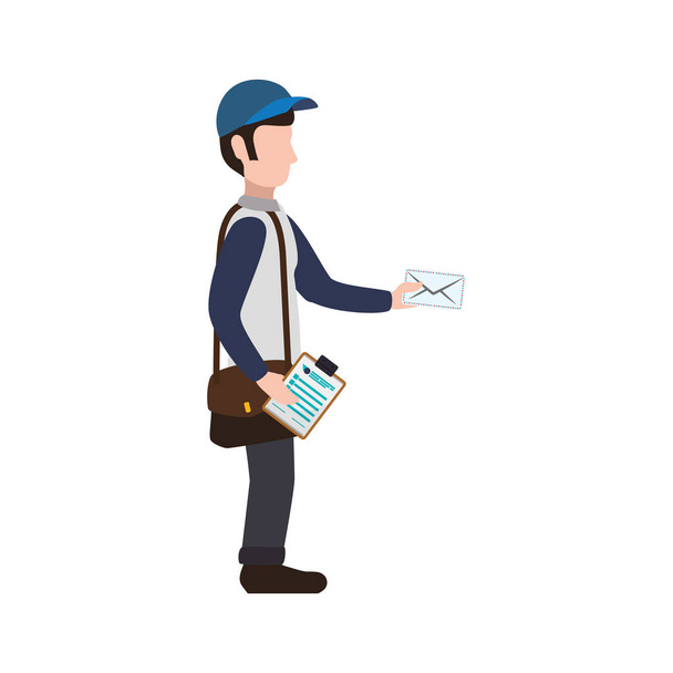 Mailman delivery service - Vector, Image