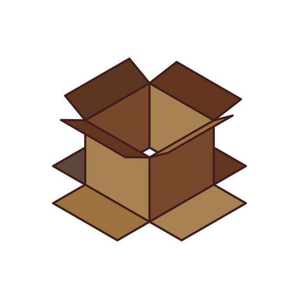 Пакет доставки коробки
 - Вектор,изображение