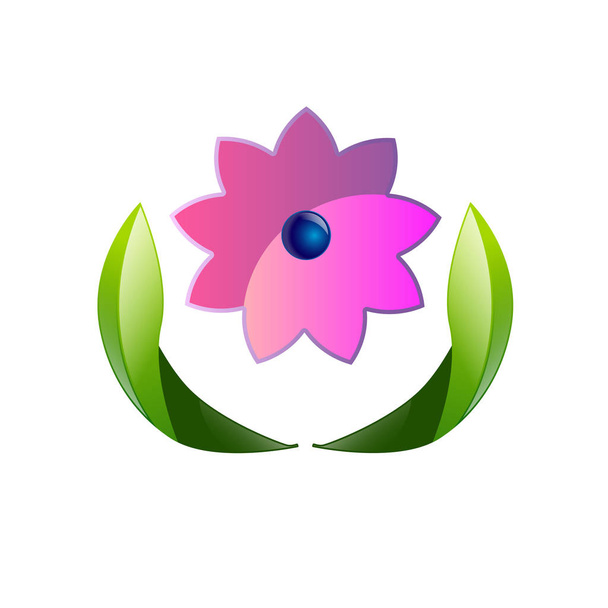 flower abstract vector floral icon element - Vektor, Bild