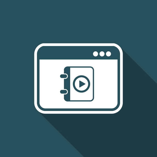 Playlist application - Vector flat icon - Vector, Image