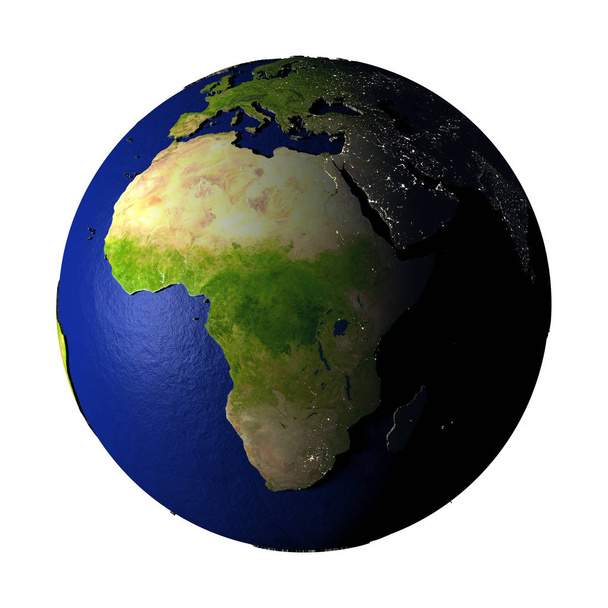 Африка на землі, ізольовані на білому - Фото, зображення