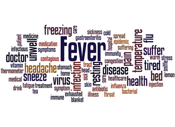 Fever, word cloud concept 3 - Photo, Image