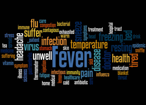 Fever, word cloud concept 4 - Photo, Image