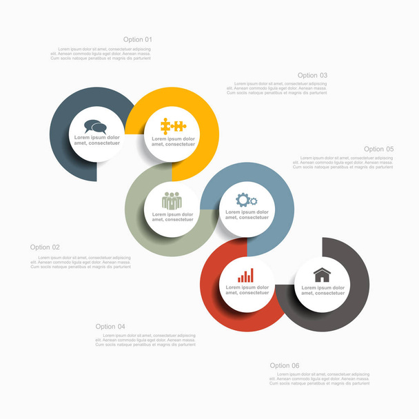Infographic design template with place for your data. Vector. - Vetor, Imagem