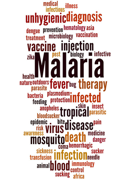 Malaria, word cloud concept 7 - Photo, Image