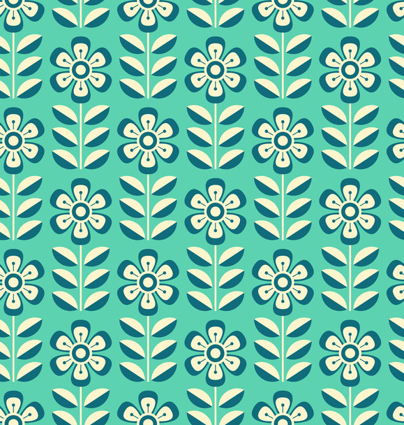 seamless retro pattern with flowers - Vettoriali, immagini