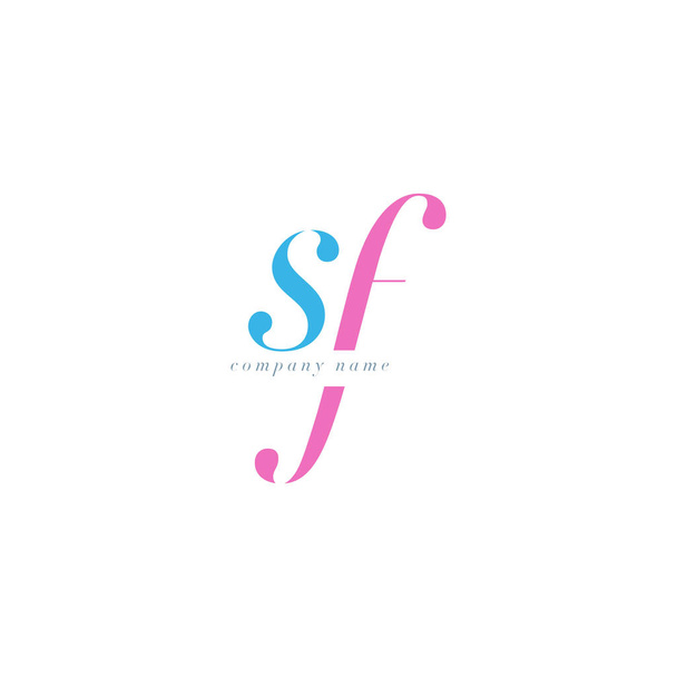 Szablon Logo litery SF - Wektor, obraz