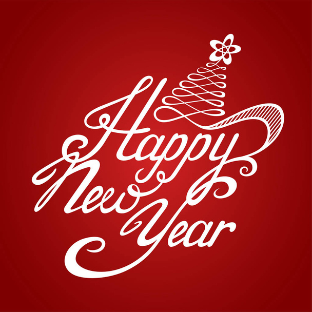 Feliz año nuevo tarjeta de felicitación  - Vector, Imagen