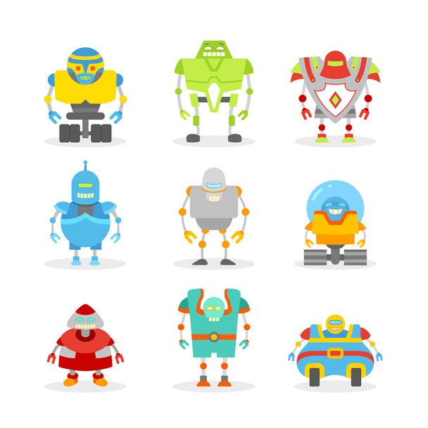 Ensemble de différents robots de bande dessinée
 - Vecteur, image