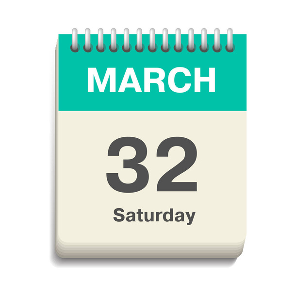 Vector flat calendar apps icon. 1 april fool's day - Vector, Image