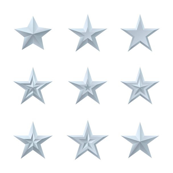 Conjunto de iconos de estrellas
 - Vector, Imagen