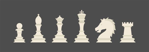 Chess pieces icons - Vector, Image