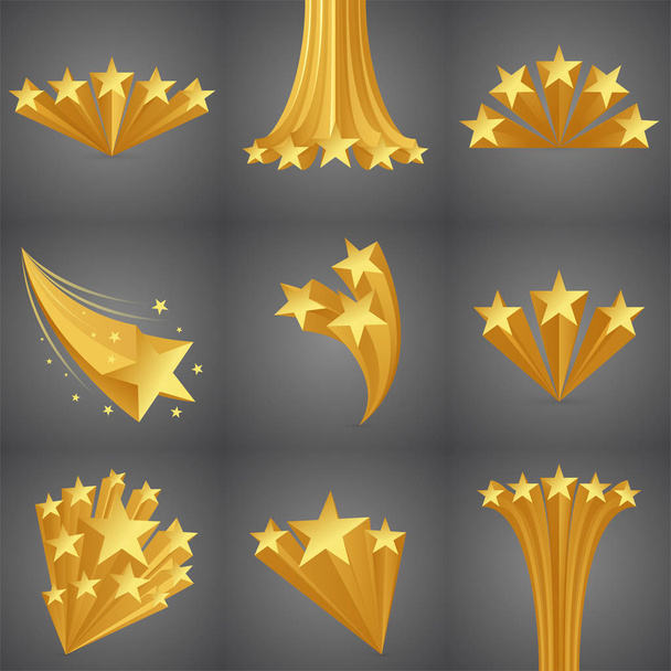 set of stars icons - Wektor, obraz