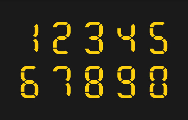 Κίτρινο ακολουθία των αριθμών  - Διάνυσμα, εικόνα
