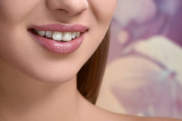 Cropped shot of a perfect smile of a beautiful girl - Фото, зображення