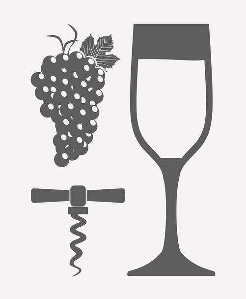Wineglass ikon kép - Vektor, kép