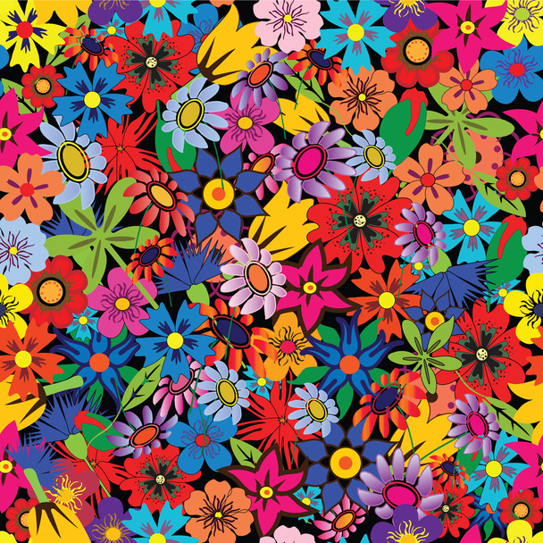 Flores sin costura
 - Vector, imagen