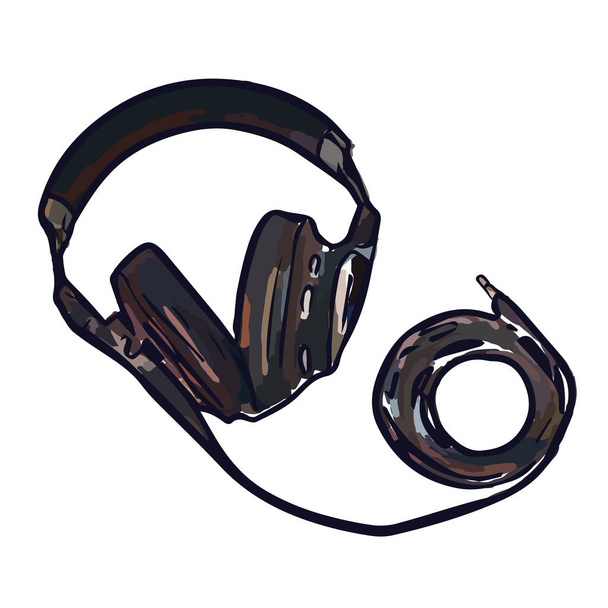 full size monitor headphones - Vector, Image