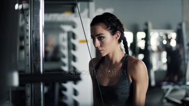 Mujer haciendo ejercicio bíceps
 - Imágenes, Vídeo