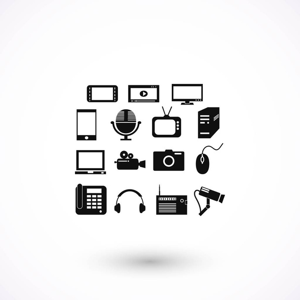 series icon set and mobile devices. - Vector, Image