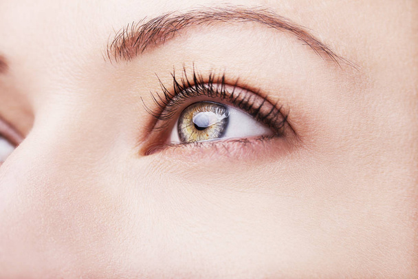 A beautiful insightful look woman's eye. Close up shot - Фото, зображення